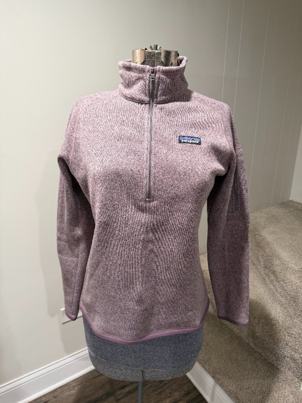 Patagonia Women’s Better Sweater Quarter Zip Pullover Mauve Purple M